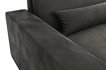 Copenhagen 4-sits Vänstervänd L-formad Schäslongsoffa i Sammet - Mörkgrå - Möbler - Soffa - Divansoffa & schäslongsoffa - 4 sits soffa med divan