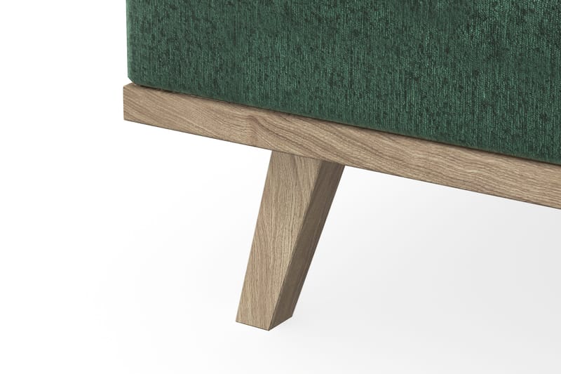 Copenhagen 4-sits Vänstervänd L-formad Schäslongsoffa i Sammet - Mörkgrön - Möbler - Soffa - Divansoffa & schäslongsoffa - 4 sits soffa med divan