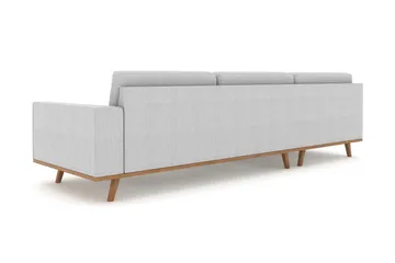 Copenhagen 4-sits Vänstervänd L-formad Schäslongsoffa i Tyg - Grå - Möbler - Soffa - Divansoffa & schäslongsoffa - 4 sits soffa med divan