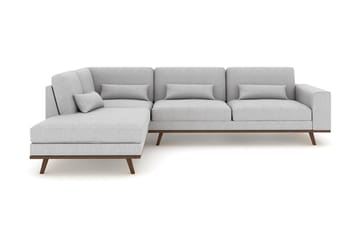 Copenhagen 4-sits Vänstervänd L-formad Schäslongsoffa i Tyg - Grå - Möbler - Soffa - Divansoffa & schäslongsoffa - 4 sits soffa med divan
