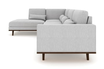 Copenhagen 4-sits Vänstervänd L-formad Schäslongsoffa i Tyg - Grå - Möbler - Soffa - Divansoffa & schäslongsoffa - 4 sits soffa med divan