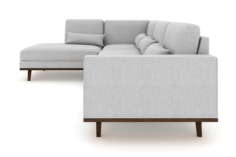Copenhagen 4-sits Vänstervänd L-formad Schäslongsoffa i Tyg - Grå - Möbler - Soffa - Divansoffa & schäslongsoffa - 4 sits soffa med divan