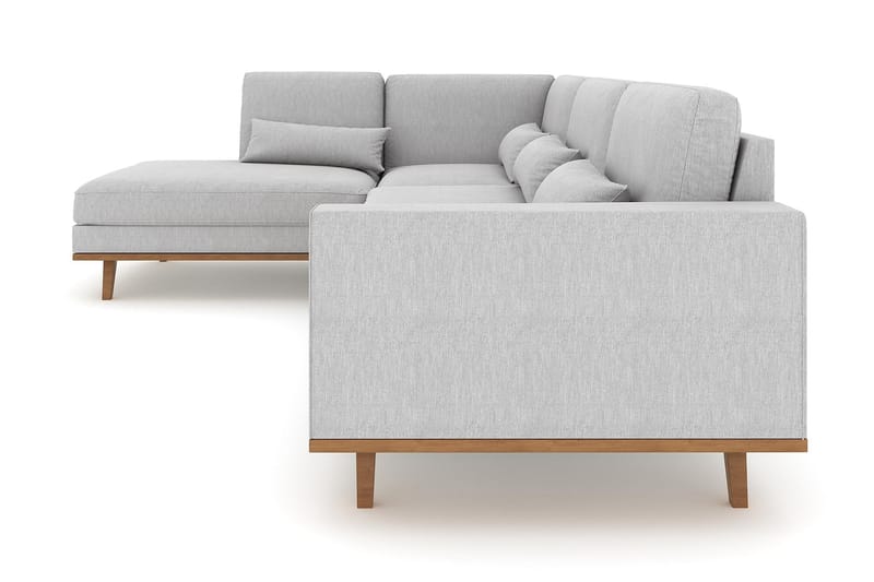Copenhagen 4-sits Vänstervänd L-formad Schäslongsoffa i Tyg - Grå - Möbler - Soffa - Divansoffa & schäslongsoffa - 4 sits soffa med divan