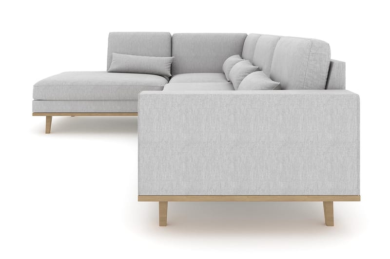 Copenhagen 4-sits Vänstervänd L-formad Schäslongsoffa i Tyg - Grå - Möbler - Soffa - Divansoffa & schäslongsoffa - 4 sits soffa med divan