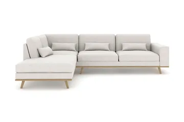 Copenhagen 4-sits Vänstervänd L-formad Schäslongsoffa i Tyg - Ljusgrå - Möbler - Soffa - Divansoffa & schäslongsoffa - 4 sits soffa med divan