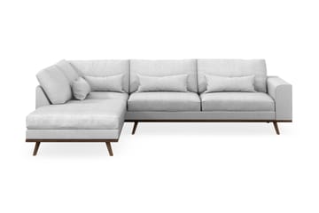 Copenhagen 4-sits Vänstervänd L-formad Schäslongsoffa i Tyg - Ljusgrå - Möbler - Soffa - Divansoffa & schäslongsoffa - 4 sits soffa med divan