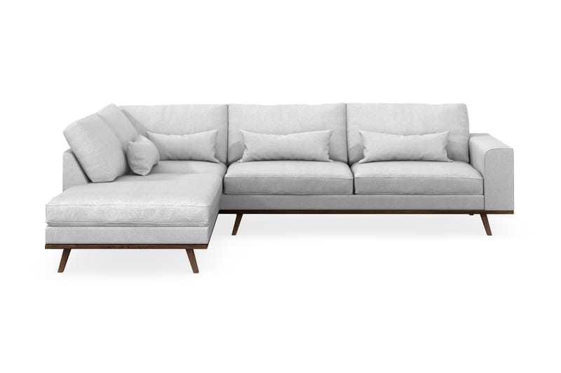 Copenhagen 4-sits Vänstervänd L-formad Schäslongsoffa i Tyg - Ljusgrå - Möbler - Soffa - Divansoffa & schäslongsoffa - 4 sits soffa med divan