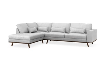 Copenhagen 4-sits Vänstervänd L-formad Schäslongsoffa i Tyg - Ljusgrå - Möbler - Soffa - Divansoffa & schäslongsoffa - 4 sits soffa med divan