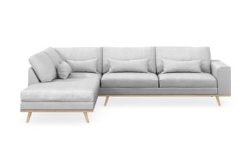 Copenhagen 4-sits Vänstervänd L-formad Schäslongsoffa i Tyg - Ljusgrå - Möbler - Soffa - Divansoffa & schäslongsoffa - 4 sits soffa med divan