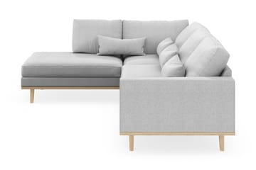 Copenhagen 4-sits Vänstervänd L-formad Schäslongsoffa i Tyg - Ljusgrå - Möbler - Soffa - Divansoffa & schäslongsoffa - 4 sits soffa med divan
