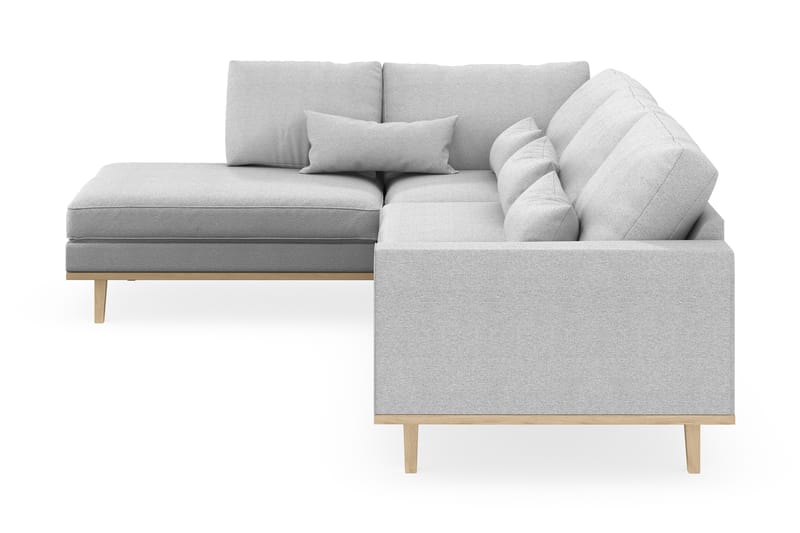 Copenhagen 4-sits Vänstervänd L-formad Schäslongsoffa i Tyg - Ljusgrå - Möbler - Soffa - Divansoffa & schäslongsoffa - 4 sits soffa med divan