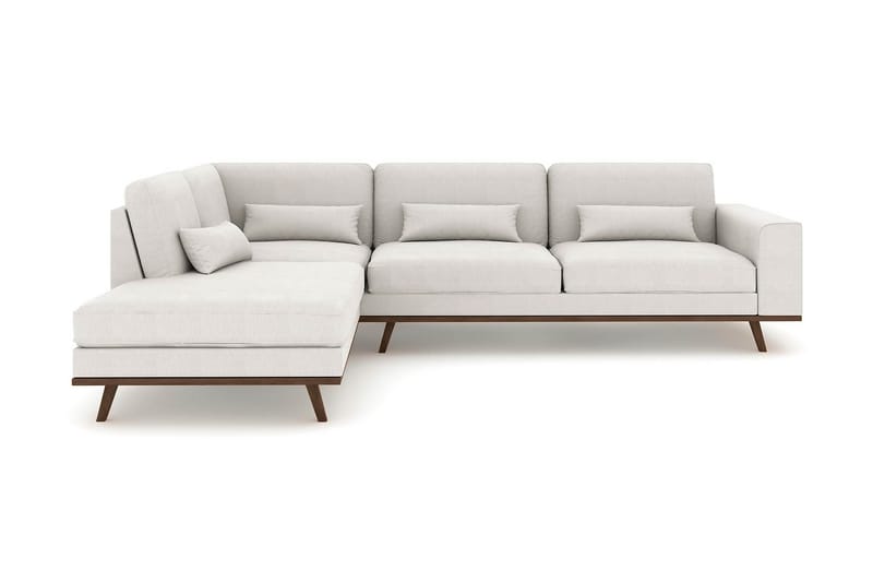 Copenhagen 4-sits Vänstervänd L-formad Schäslongsoffa i Tyg - Ljusgrå - Möbler - Soffa - Divansoffa & schäslongsoffa - 4 sits soffa med divan