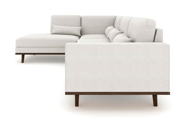 Copenhagen 4-sits Vänstervänd L-formad Schäslongsoffa i Tyg - Ljusgrå - Möbler - Soffa - Divansoffa & schäslongsoffa - 4 sits soffa med divan