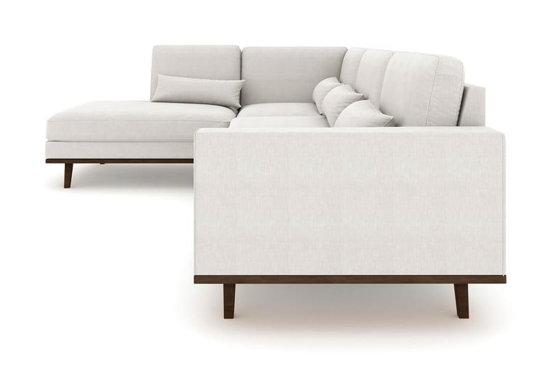 Copenhagen 4-sits Vänstervänd L-formad Schäslongsoffa i Tyg - Ljusgrå - Möbler - Soffa - Divansoffa & schäslongsoffa - 4 sits soffa med divan