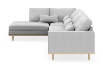 Copenhagen 4-sits Vänstervänd L-formad Schäslongsoffa i Tyg - Ljusgrå - Möbler - Soffa - Divansoffa & schäslongsoffa - 4 sits soffa med divan