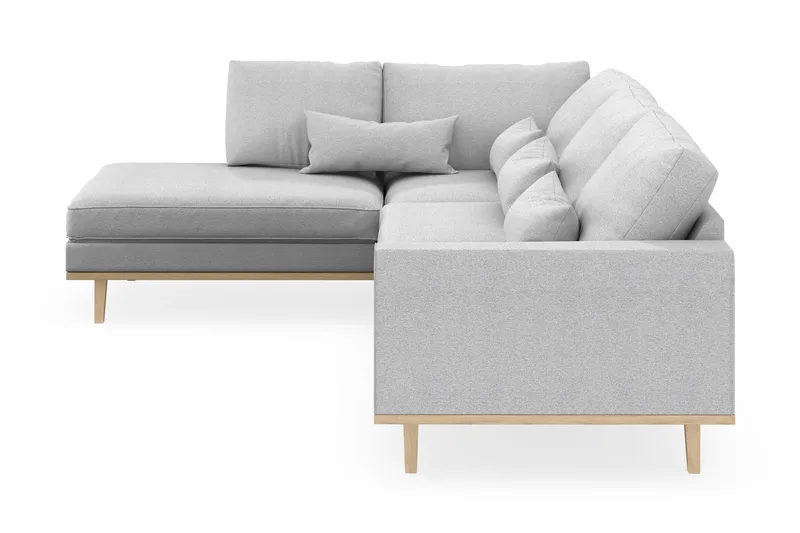 Copenhagen 4-sits Vänstervänd L-formad Schäslongsoffa i Tyg - Ljusgrå - Möbler - Soffa - Divansoffa & schäslongsoffa - 4 sits soffa med divan