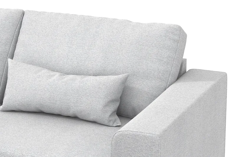 Copenhagen 4-sits Vänstervänd L-formad Schäslongsoffa i Tyg - Ljusgrå - Möbler - Soffa - Divansoffa & schäslongsoffa - 4 sits soffa med divan