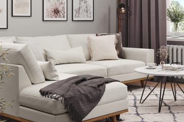 Copenhagen 4-sits Vänstervänd L-formad Schäslongsoffa i Tyg - Ljusgrå - Möbler - Soffa - Divansoffa & schäslongsoffa - 4 sits soffa med divan
