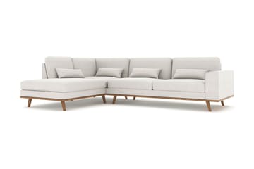 Copenhagen 4-sits Vänstervänd L-formad Schäslongsoffa i Tyg - Ljusgrå - Möbler - Soffa - Divansoffa & schäslongsoffa - 4 sits soffa med divan