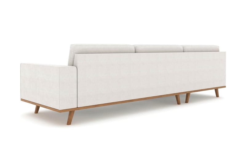 Copenhagen 4-sits Vänstervänd L-formad Schäslongsoffa i Tyg - Ljusgrå - Möbler - Soffa - Divansoffa & schäslongsoffa - 4 sits soffa med divan