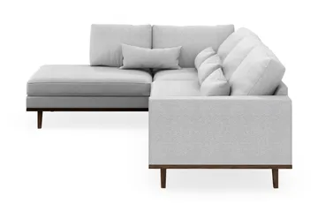 Copenhagen 4-sits Vänstervänd L-formad Schäslongsoffa i Tyg - Ljusgrå - Möbler - Soffa - Divansoffa & schäslongsoffa - 4 sits soffa med divan