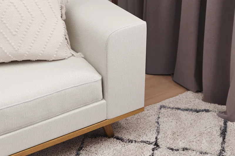 Copenhagen 4-sits Vänstervänd L-formad Schäslongsoffa i Tyg - Ljusgrå - Möbler - Soffa - Divansoffa & schäslongsoffa - 4 sits soffa med divan