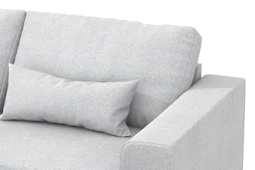 Copenhagen 4-sits Vänstervänd L-formad Schäslongsoffa i Tyg - Ljusgrå - Möbler - Soffa - Divansoffa & schäslongsoffa - 4 sits soffa med divan