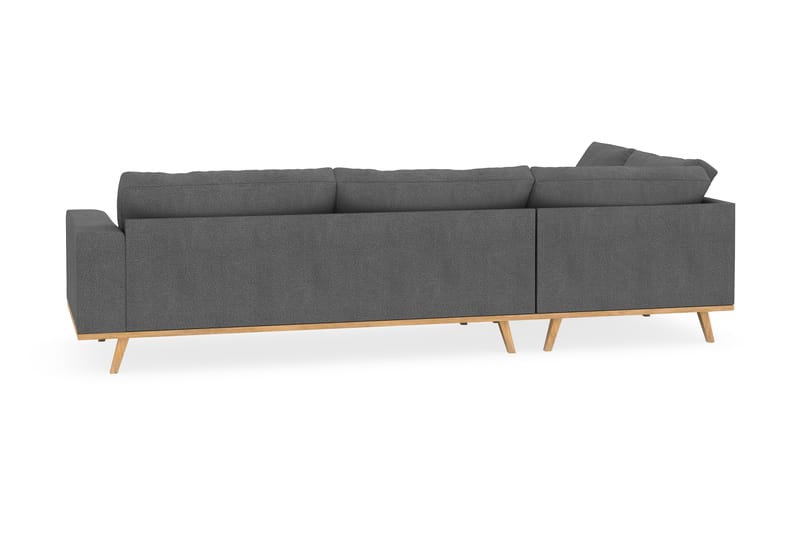 Copenhagen 4-sits Vänstervänd L-formad Schäslongsoffa i Tyg - Mörkgrå - Möbler - Soffa - Divansoffa & schäslongsoffa - 4 sits soffa med divan