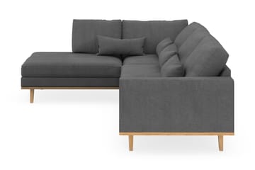 Copenhagen 4-sits Vänstervänd L-formad Schäslongsoffa i Tyg - Mörkgrå - Möbler - Soffa - Divansoffa & schäslongsoffa - 4 sits soffa med divan