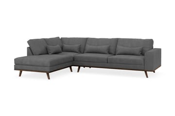 Copenhagen 4-sits Vänstervänd L-formad Schäslongsoffa i Tyg - Mörkgrå - Möbler - Soffa - Divansoffa & schäslongsoffa - 4 sits soffa med divan