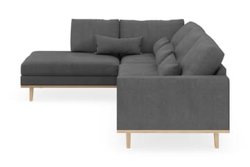 Copenhagen 4-sits Vänstervänd L-formad Schäslongsoffa i Tyg - Mörkgrå - Möbler - Soffa - Divansoffa & schäslongsoffa - 4 sits soffa med divan