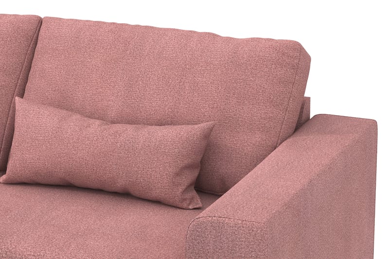 Copenhagen 4-sits Vänstervänd L-formad Schäslongsoffa i Tyg - Rosa - Möbler - Soffa - Divansoffa & schäslongsoffa - 4 sits soffa med divan