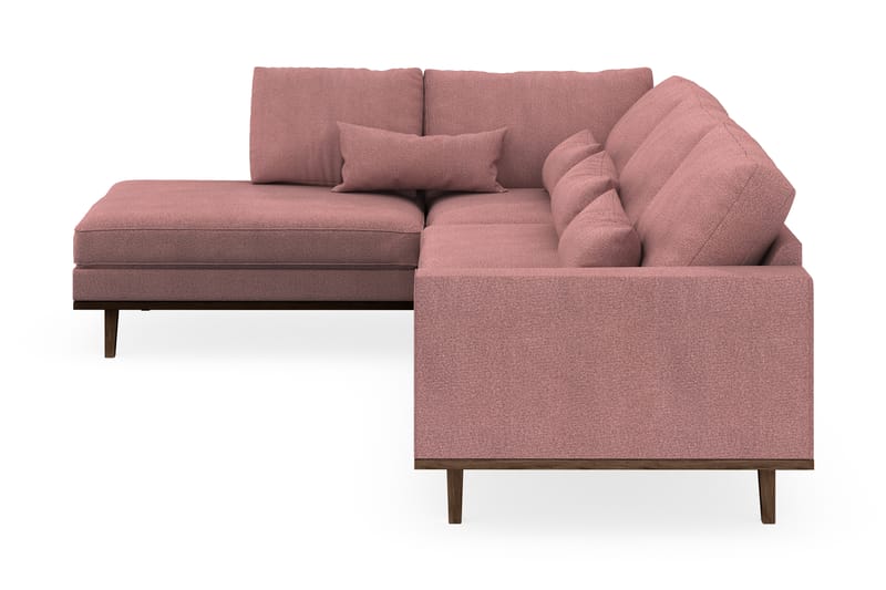 Copenhagen 4-sits Vänstervänd L-formad Schäslongsoffa i Tyg - Rosa - Möbler - Soffa - Divansoffa & schäslongsoffa - 4 sits soffa med divan
