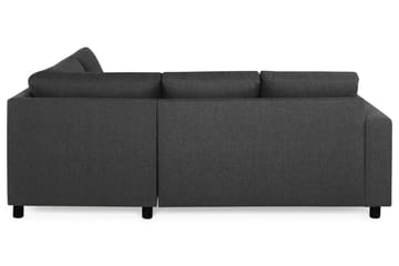 Crazy 3-sits Högervänd L-formad Schäslongsoffa i Tyg - Antracit - Möbler - Soffa - Divansoffa & schäslongsoffa - 2 sits soffa med divan