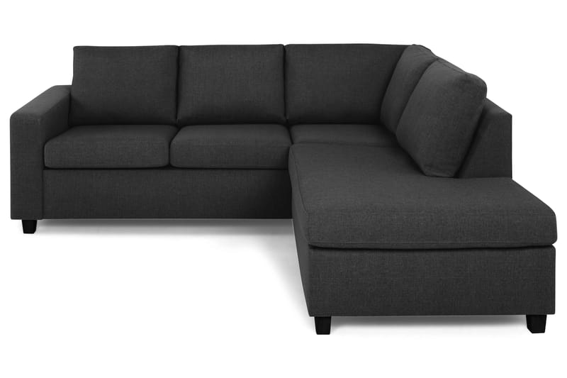 Crazy 3-sits Högervänd L-formad Schäslongsoffa i Tyg - Antracit - Möbler - Soffa - Divansoffa & schäslongsoffa - 2 sits soffa med divan