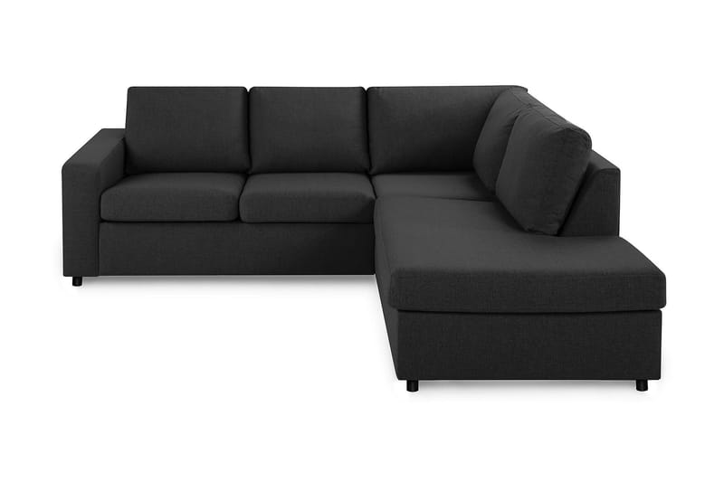 Crazy 3-sits Högervänd L-formad Schäslongsoffa i Tyg - Antracit - Möbler - Soffa - Divansoffa & schäslongsoffa - 2 sits soffa med divan
