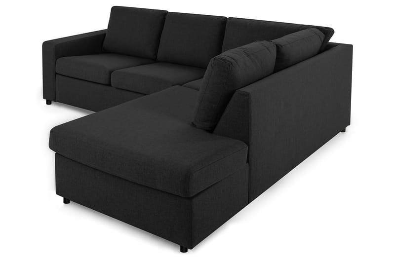 Crazy 3-sits Högervänd L-formad Schäslongsoffa i Tyg - Antracit - Möbler - Soffa - Divansoffa & schäslongsoffa - 2 sits soffa med divan