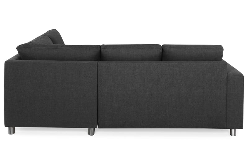 Crazy 3-sits Högervänd L-formad Schäslongsoffa i Tyg - Antracit - Möbler - Soffa - Divansoffa & schäslongsoffa - 2 sits soffa med divan