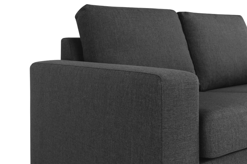 Crazy 3-sits Högervänd L-formad Schäslongsoffa i Tyg - Antracit - Möbler - Soffa - Divansoffa & schäslongsoffa - 2 sits soffa med divan