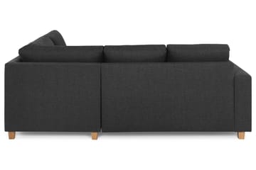 Crazy 3-sits Högervänd L-formad Schäslongsoffa i Tyg - Antracit - Möbler - Soffa - Divansoffa & schäslongsoffa - 2 sits soffa med divan