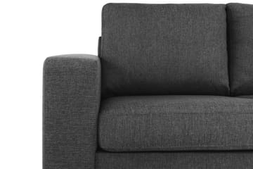 Crazy 3-sits Högervänd L-formad Schäslongsoffa i Tyg - Antracit - Möbler - Soffa - Divansoffa & schäslongsoffa - 2 sits soffa med divan