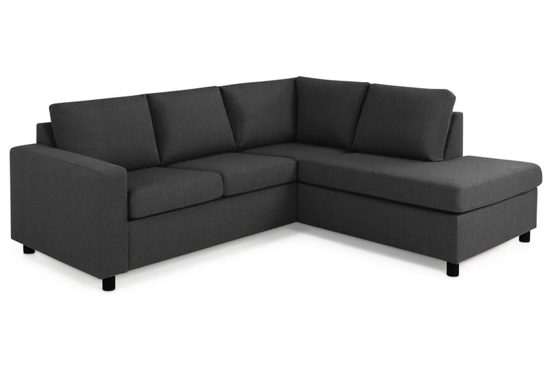 Crazy 3-sits Högervänd L-formad Schäslongsoffa i Tyg - Antracit - Möbler - Soffa - Divansoffa & schäslongsoffa - 2 sits soffa med divan
