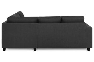 Crazy 3-sits Högervänd L-formad Schäslongsoffa i Tyg - Antracit - Möbler - Soffa - Divansoffa & schäslongsoffa - 2 sits soffa med divan