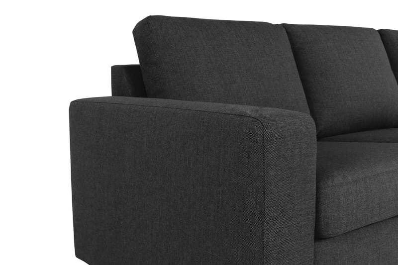 Crazy 3-sits Högervänd L-formad Schäslongsoffa i Tyg - Antracit - Möbler - Soffa - Divansoffa & schäslongsoffa - 2 sits soffa med divan