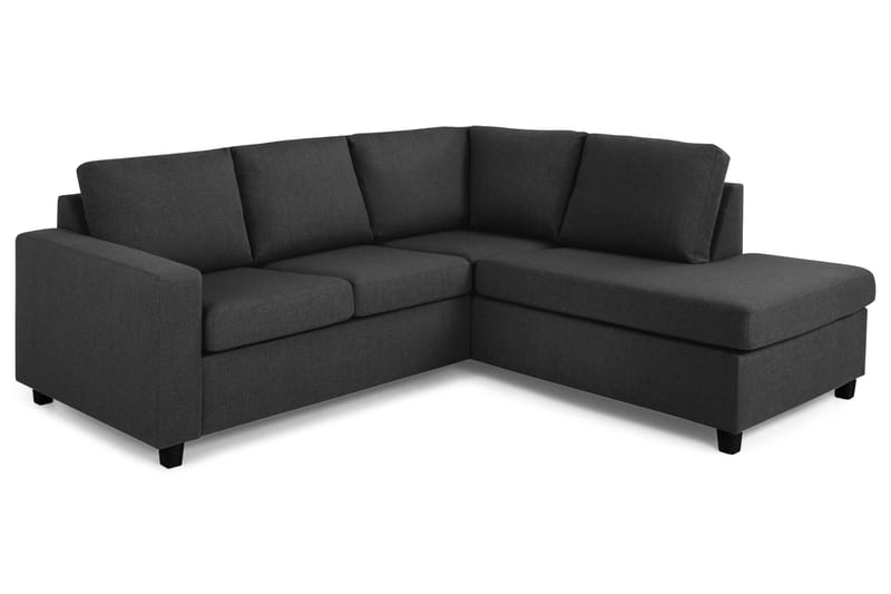 Crazy 3-sits Högervänd L-formad Schäslongsoffa i Tyg - Antracit - Möbler - Soffa - Divansoffa & schäslongsoffa - 2 sits soffa med divan