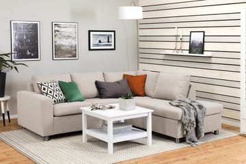 Crazy 3-sits Högervänd L-formad Schäslongsoffa i Tyg - Beige - Möbler - Soffa - Divansoffa & schäslongsoffa - 2 sits soffa med divan