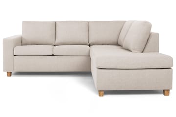 Crazy 3-sits Högervänd L-formad Schäslongsoffa i Tyg - Beige - Möbler - Soffa - Divansoffa & schäslongsoffa - 2 sits soffa med divan