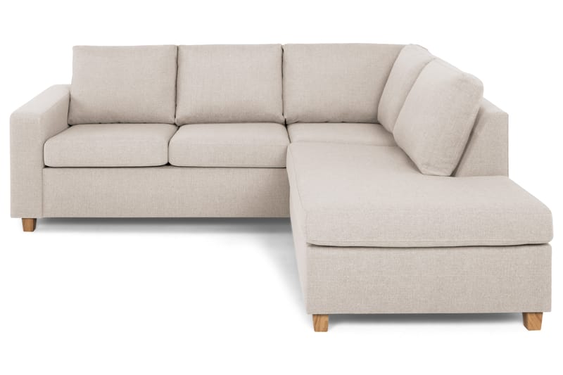 Crazy 3-sits Högervänd L-formad Schäslongsoffa i Tyg - Beige - Möbler - Soffa - Divansoffa & schäslongsoffa - 2 sits soffa med divan