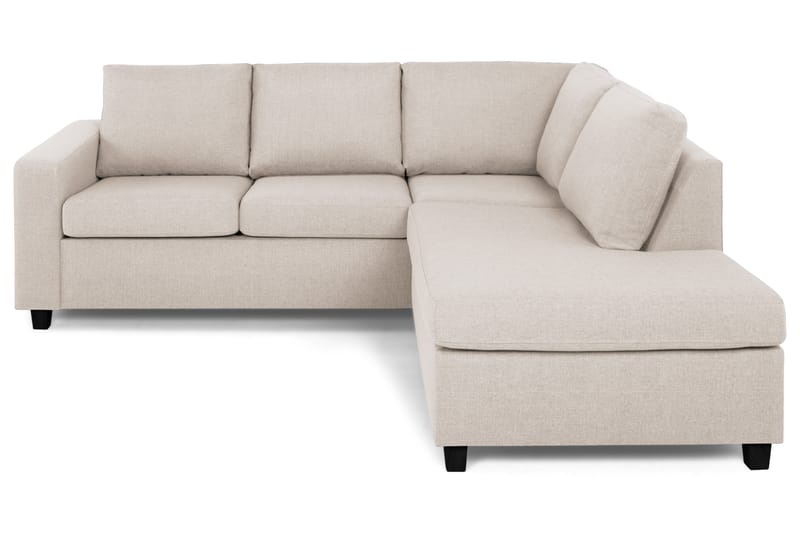 Crazy 3-sits Högervänd L-formad Schäslongsoffa i Tyg - Beige - Möbler - Soffa - Divansoffa & schäslongsoffa - 2 sits soffa med divan