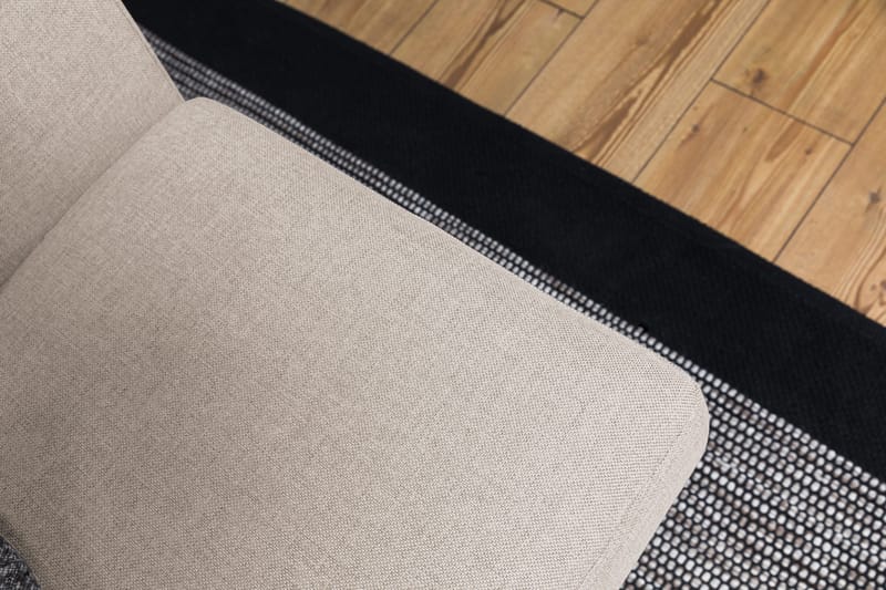 Crazy 3-sits Högervänd L-formad Schäslongsoffa i Tyg - Beige - Möbler - Soffa - Divansoffa & schäslongsoffa - 2 sits soffa med divan